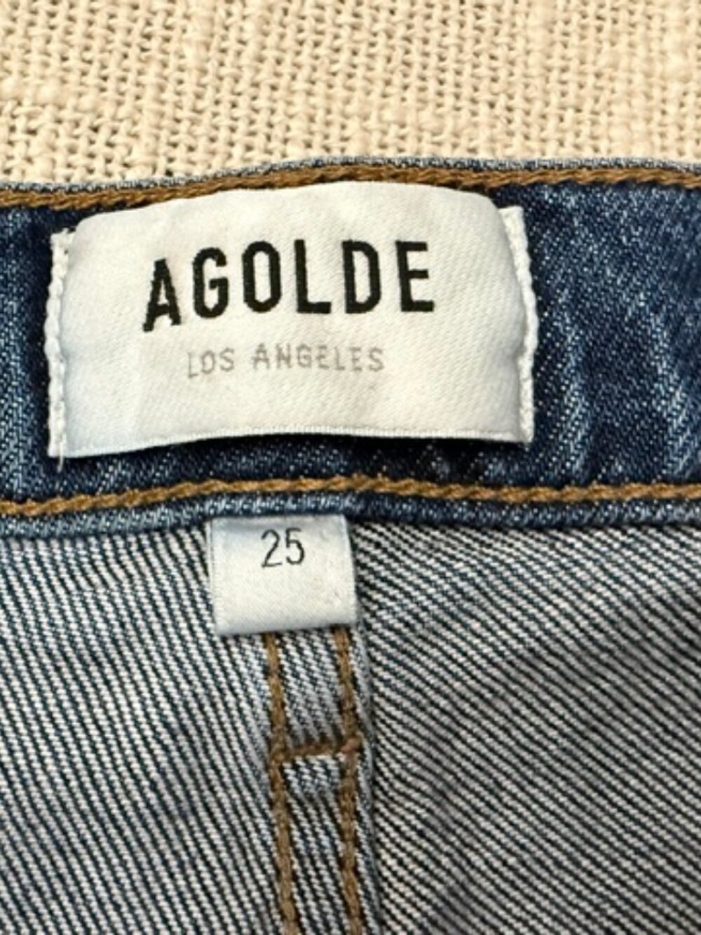 Agolde 90's Pinch Waist Crop Jeans in Blue Size 25 - Picture 6 of 7